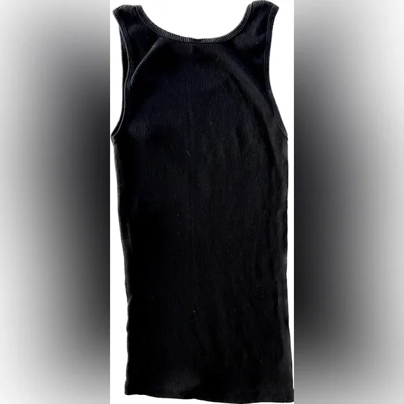 Cheers Ribbed Black Tank Top Size Medium - Picture 3 of 3